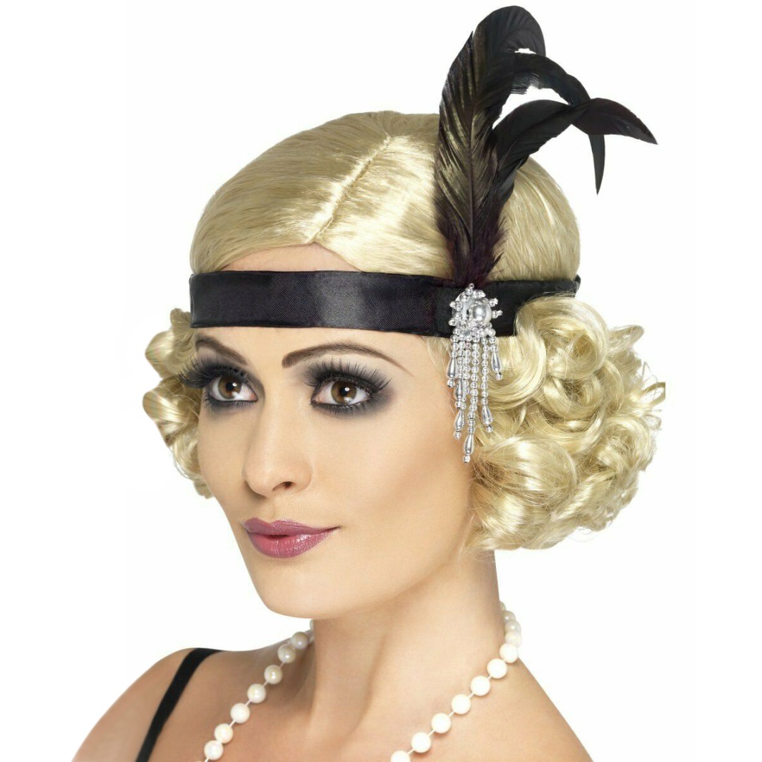 Women'S Fashion Of The 1920S - Dames Flapper Feather Hoofdband Charleston Hoofdtooi