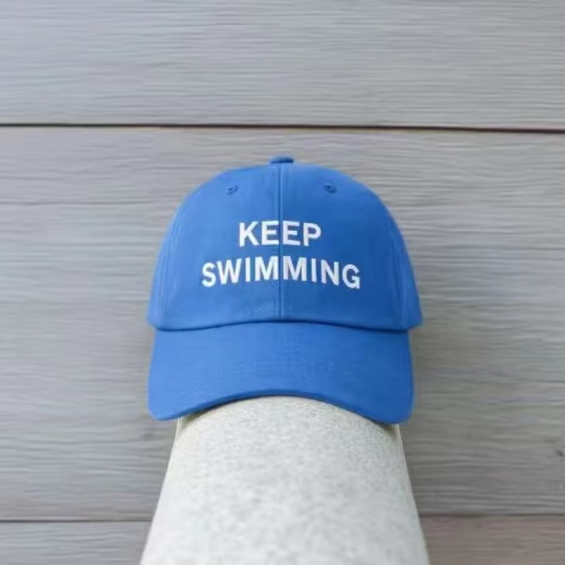Women Fashion Hats - 2026 Trendy Keep Swimming Nieuwe Letter