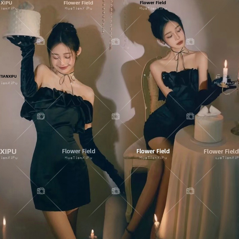 Women'S Young Fashion - Nieuwe prinsessen-thema verjaardagsfeestjurk met één schouder,