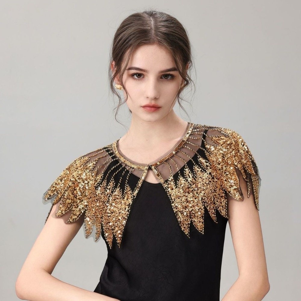 Women'S Fashion Of The 1920S - Vintage paillettenversierde flapper shawl met kralen,