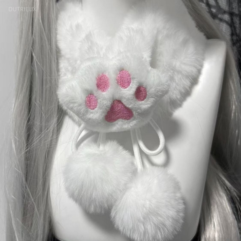 Women'S Y2K Fashion Aesthetic - 2026 Winter Fairy Cat-Pad Harige Sjaal