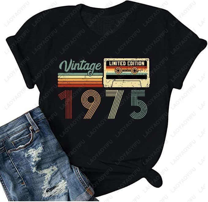 Women'S Fashion In The 70S - Vintage 1975 T-shirts voor vrouwen 50e