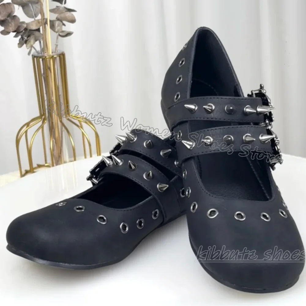 Fashion Women Belt - Gothic Ballet Pumps Punk Rock Riemgesp