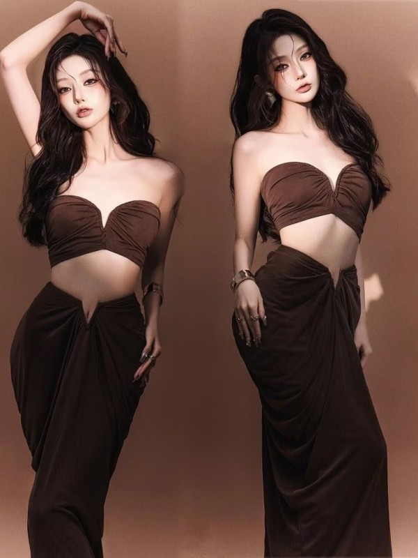 Women'S Young Fashion - Modieus afslankend bruidsmeisjesjurkenset, sexy pure desire