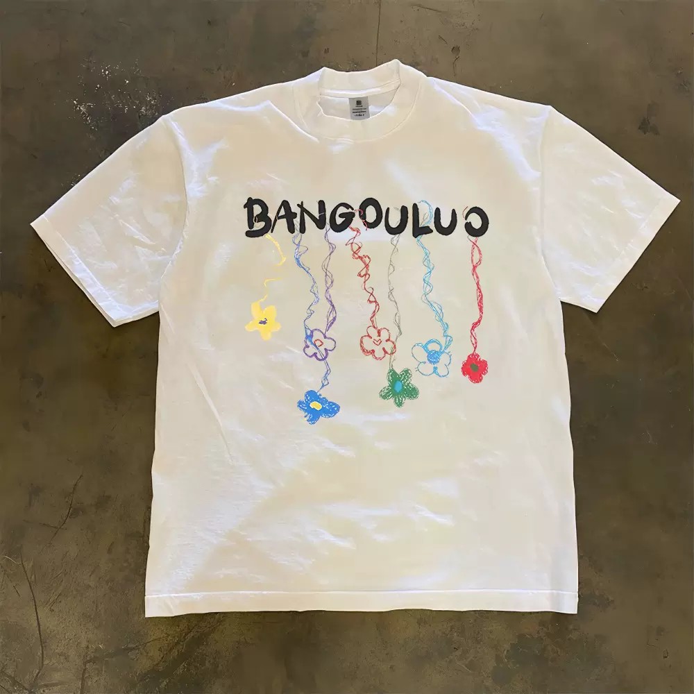 Women'S Young Fashion - BANGOULUO T-shirt heren dames kleurrijke bloem
