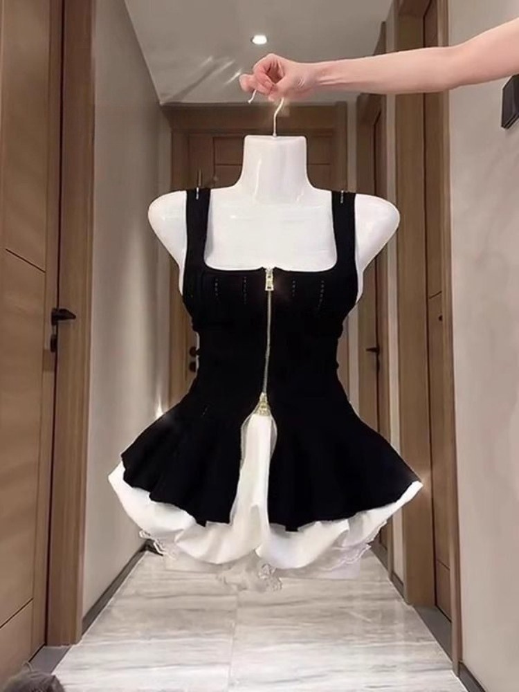 V Neck Cami Top - Zomerse Gothic Hot Girl Slim Slip