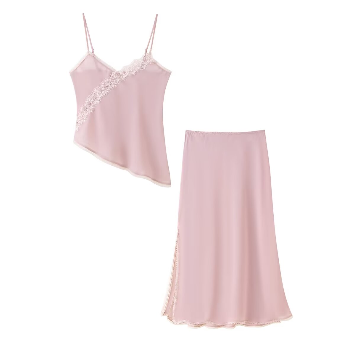 V Neck Cami Top - Tidalyf 2025 Dames Roze Cami Top