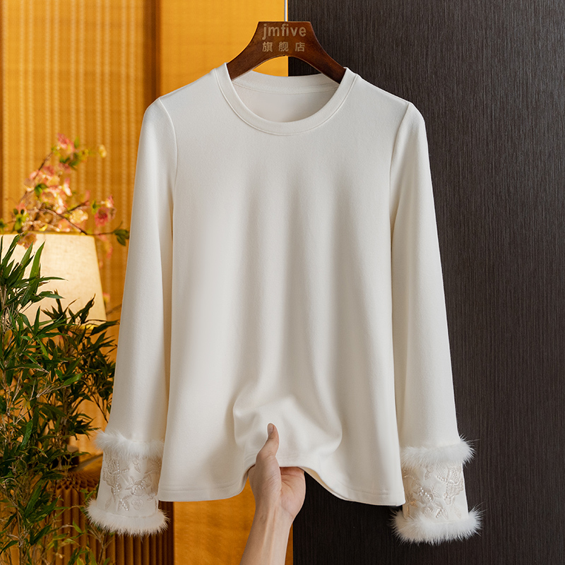 Women'S Fashion Tops - Nieuw Chinees-stijl nationaal mode-shirt van nertsbont