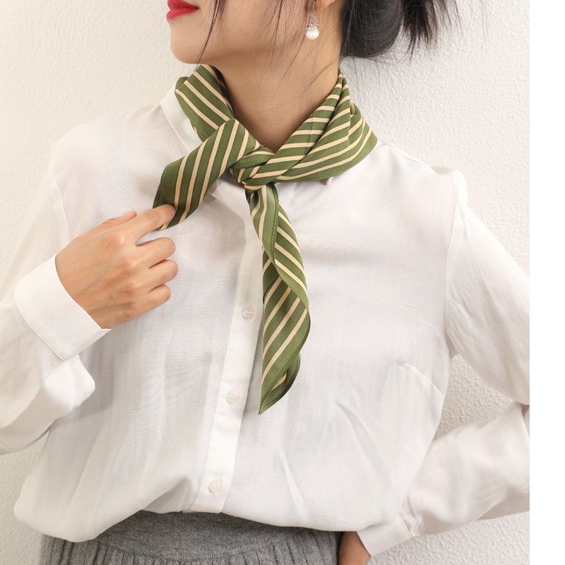 Streep Print 100% Zijden Hals  - Women Fashion Hats recensie en prijs
