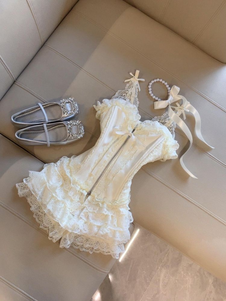 Schattig kant bustier top met  - V Neck Cami Top recensie en prijs