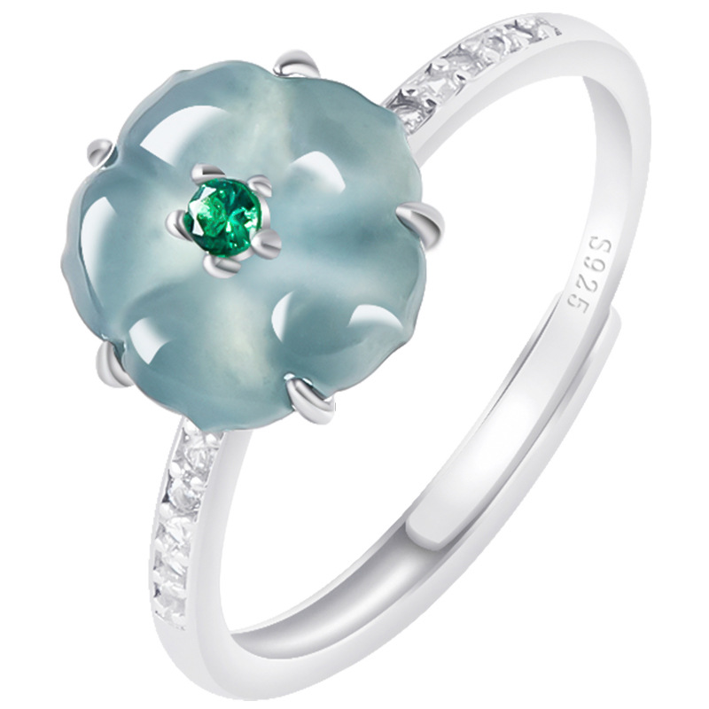 Blauwe Birmese Jadeiet Bloemen - Women'S Fashion recensie en prijs