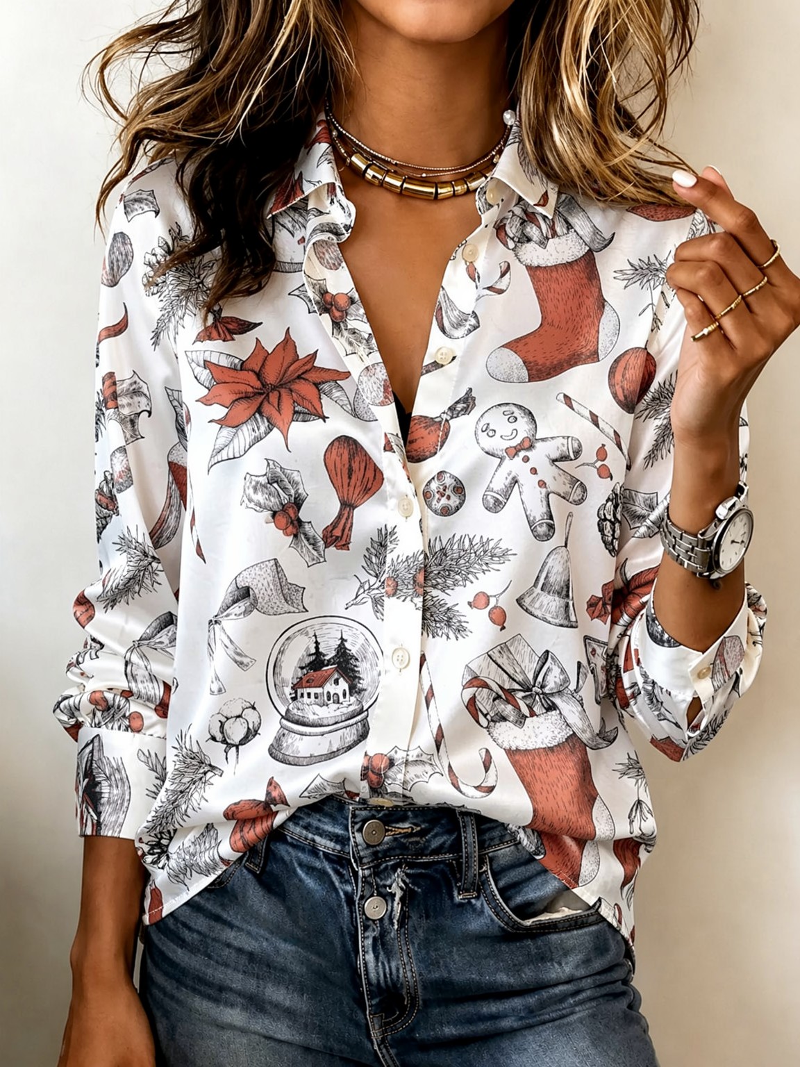 Zachte satijnen blouse met lan - Women'S Fashion Tops recensie en prijs