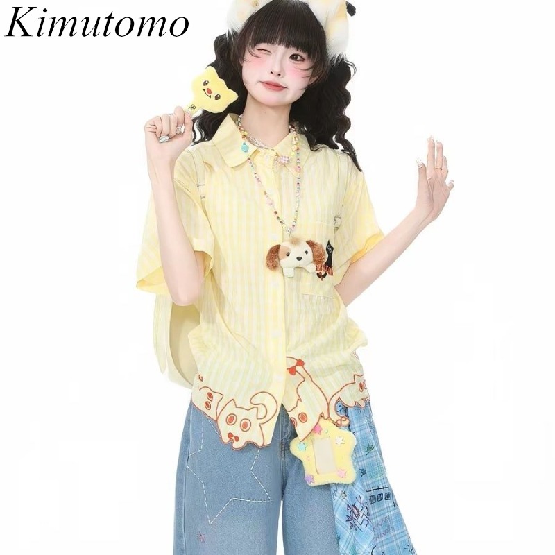 Kimutomo Shirts Dames Borduren - Women'S Y2K Fashion Aesthetic recensie en prijs