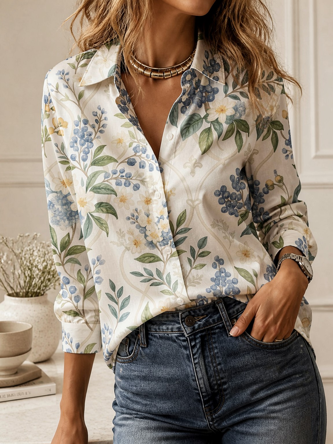 Casual all-match blouse met kr - Women'S Fashion Tops recensie en prijs