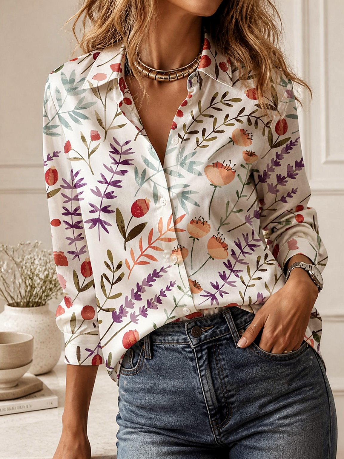 Casual all-match blouse met kr - Women'S Fashion Tops recensie en prijs